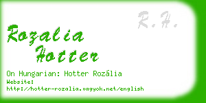 rozalia hotter business card
